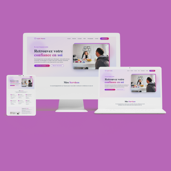 Site de coach confiance en soi moderne