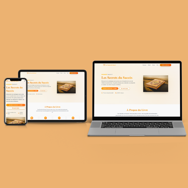 Page de vente ebook professionnelle